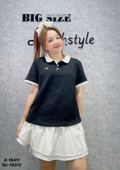 Áo thun polo BIGSIZE QCCC  00288 lo go ALO - 18411