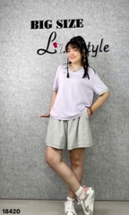 NEW.10- 18420 - Ss. Polo cổ V--00496- Tím