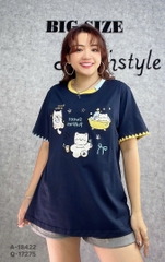 Áo thun BIGSIZE Quảng Châu 00288 cổ tròn 3 Meo-Tam - 18422