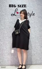 S-0020-18487--Đầm Nón Ren 00400- ĐEN