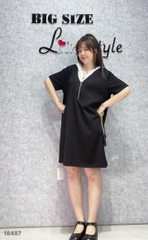 S-0020-18487--Đầm Nón Ren 00400- ĐEN