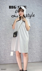 S-0020-18487--Đầm Nón Ren 00400- XÁM