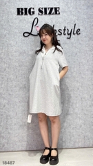 S-0020-18487--Đầm Nón Ren 00400- XÁM