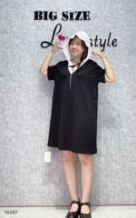 S-0020-18487--Đầm Nón Ren 00400- ĐEN