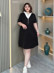 S-0020-18487--Đầm Nón Ren 00400- ĐEN