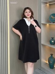 S-0020-18487--Đầm Nón Ren 00400- ĐEN