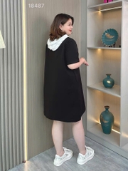 S-0020-18487--Đầm Nón Ren 00400- ĐEN