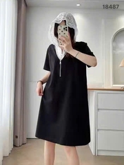 S-0020-18487--Đầm Nón Ren 00400- ĐEN