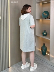 S-0020-18487--Đầm Nón Ren 00400- XÁM