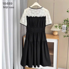 S-0020- 18489- Đầm vai Ren nhúng 00400