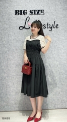 S-0020- 18489- Đầm vai Ren nhúng 00400