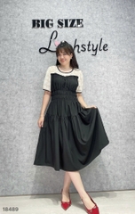 S-0020- 18489- Đầm vai Ren nhúng 00400