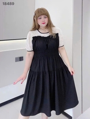 S-0020- 18489- Đầm vai Ren nhúng 00400