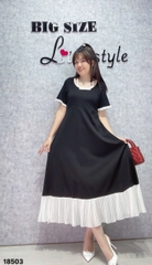 S-0020- 18503--Đầm cổ yếm- 00440 Đen D.ĐẠI Tiec Tiệc