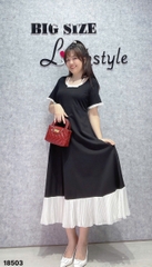 S-0020- 18503--Đầm cổ yếm- 00440 Đen D.ĐẠI Tiec Tiệc