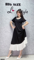 S-0020- 18503--Đầm cổ yếm- 00440 Đen D.ĐẠI Tiec Tiệc