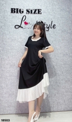 S-0020- 18503--Đầm cổ yếm- 00440 Đen D.ĐẠI Tiec Tiệc