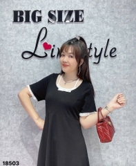 S-0020- 18503--Đầm cổ yếm- 00440 Đen D.ĐẠI Tiec Tiệc