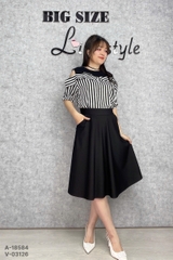 Váy công sở BIG SIZE dáng dài D1065- 2 Túi - 03126