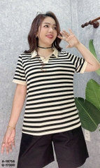 S-0030--18756 A.Polo sọc 00252 - ĐEN
