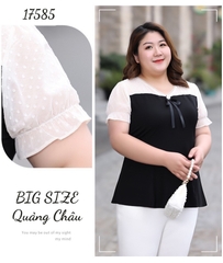 Áo Kiểu BIGSIZE Peplum cổ V 17585