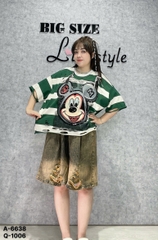 6638 A.Crop rách sọc Micky 00351