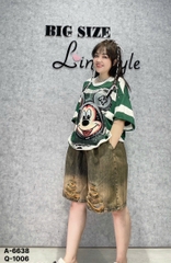 6638 A.Crop rách sọc Micky 00351