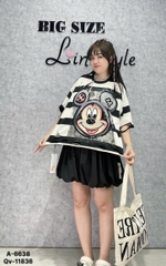 6638 A.Crop rách sọc Micky 00351