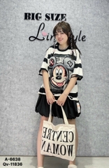 6638 A.Crop rách sọc Micky 00351