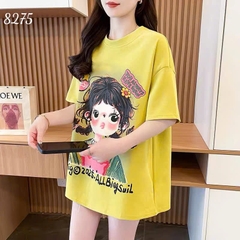 Áo thun cổ tròn 00252 CG 2 bím - 8275