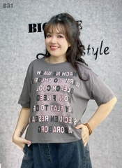  Áo CROP chữ Cool  lửng BIGSIZE QCCC chất đẹp - 831