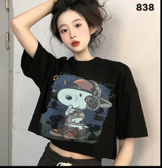 Áo  CROP Snoop  lửng BIGSIZE QCCC chất đẹp - 838
