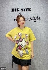 Áo thun cổ tròn 00256 Kity Dâu- 8380