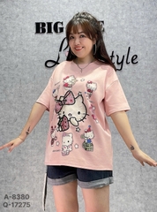 Áo thun cổ tròn 00256 Kity Dâu- 8380