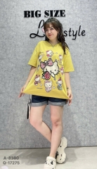 Áo thun cổ tròn 00256 Kity Dâu- 8380