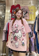 Áo thun cổ tròn 00256 Kity Dâu- 8380