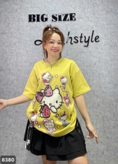 Áo thun cổ tròn 00256 Kity Dâu- 8380