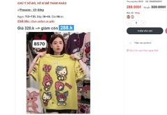 S-0020-Áo thun cổ tròn 00288 kity châu- 8570