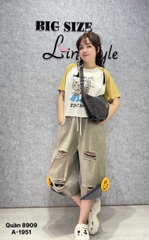 8909 - Q.Jean lửng LT rách cười-  000384