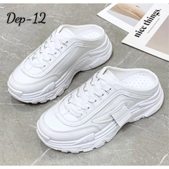 Giày Dép sục thể thao TRẮNG hở gót , đế độn 5cm Dep-12