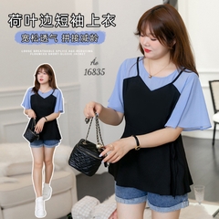 Áo kiểu BIGSIZE babydoll che bụng Tay Xanh - 16835