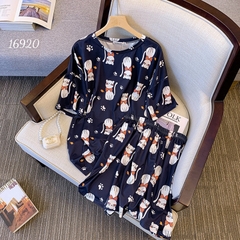 Đồ bộ mặc nhà BIG SIZE hoạ tiết Mèo SS-DAI- 00243- 16920