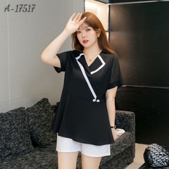 Áo Kiểu BIGSIZE Peplum Vest 17517 ĐEN