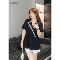 Áo Kiểu BIGSIZE Peplum Vest 17517 ĐEN