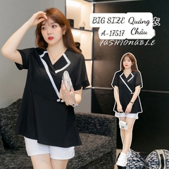 Áo Kiểu BIGSIZE Peplum Vest 17517 ĐEN