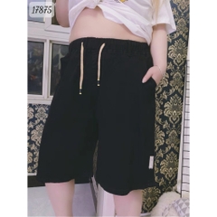 Quần jean short đùi BIG SIZE QC sọt lưng thun chất co giãn mặc ngang gối - 17875 - #3177 - ĐEN