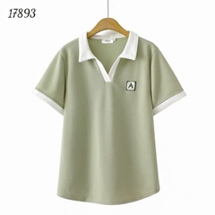 Áo Polo BIGSIZE Quảng Châu logo chữ A chất đẹp -  XANH