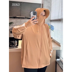 18163 - Khoác nắng tay sọc 00315 NÂU