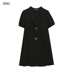 Đầm Vest BIGSIZE đi tiệc sang tong thiết kế 2 nút kiểu hình Tim sang trọng dáng A che bụng - 18165 - tiec