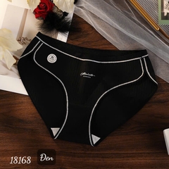 Quần lót chip BIGSIZE Quảng Châu viền chữ MO chất thun đẹp, co giãn - 18168 - ĐEN